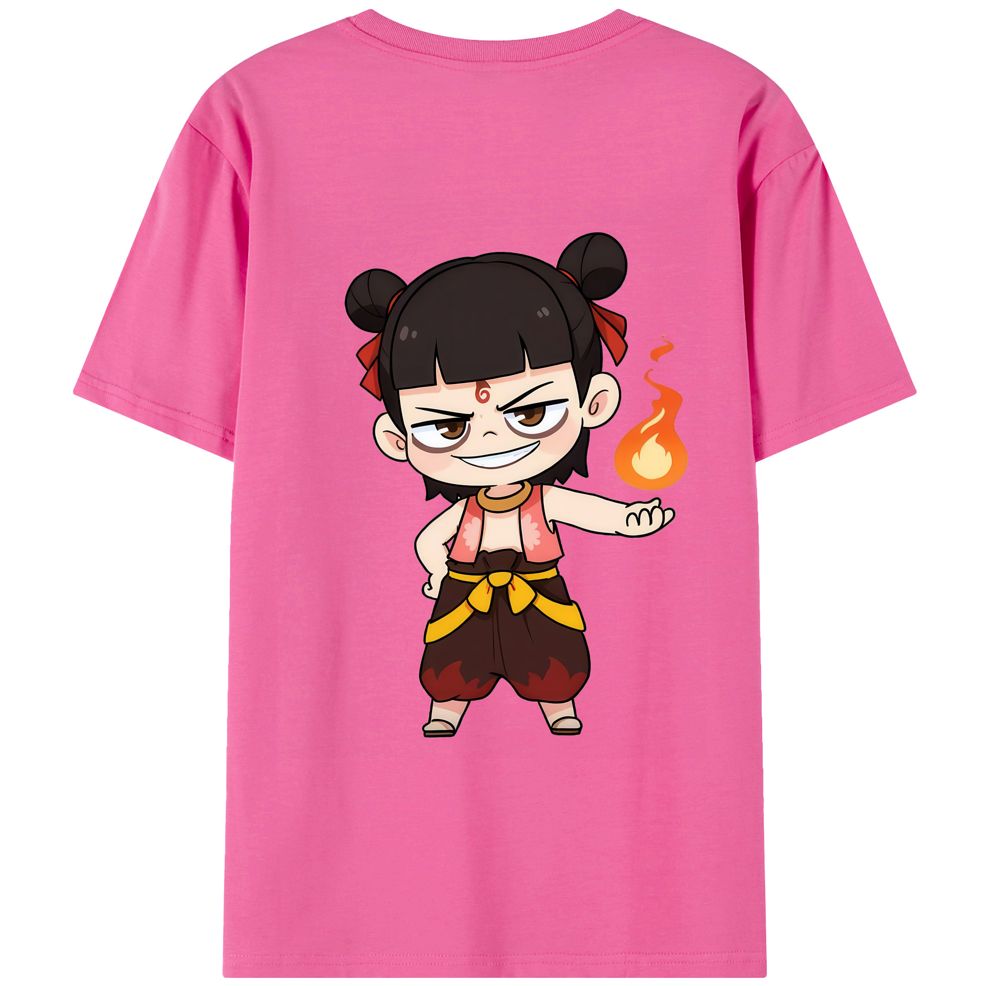 （画像用） Ne Zha 2 ナタ 魔童の大暴れ レディース半袖Tシャツ(バックプリント)
